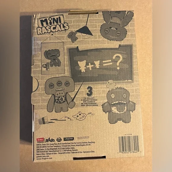 Fuggler Funny Ugly Monster Long Pile Mini Rascals 9” Brown Squidge - NEW - Picture 5 of 12